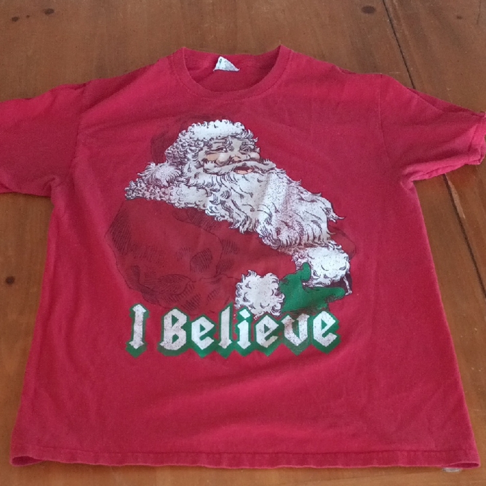 Vintage Red Santa Claus Christmas Unisex T-Shirt Medium